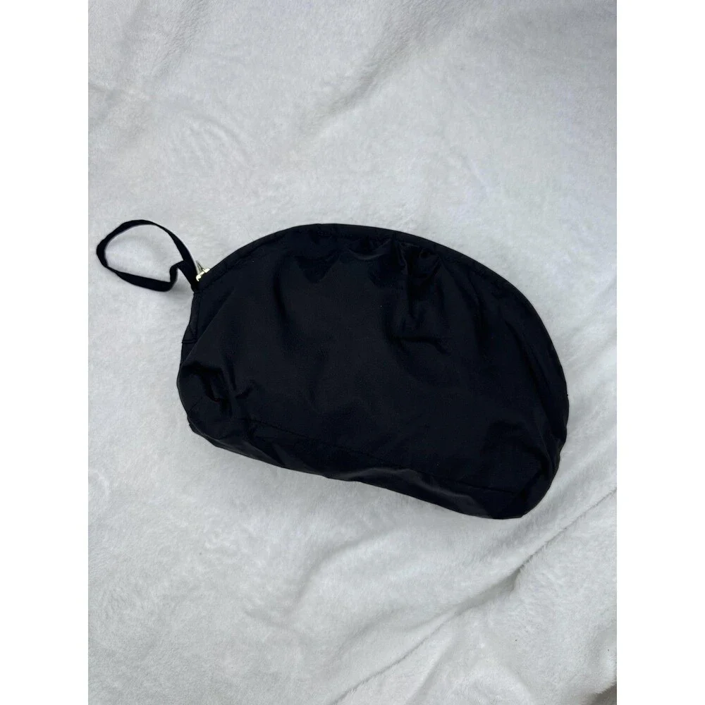 Cole Haan Signature Black Travel Pouch Cosmetic Bag Wristlet Toiletry Organizer